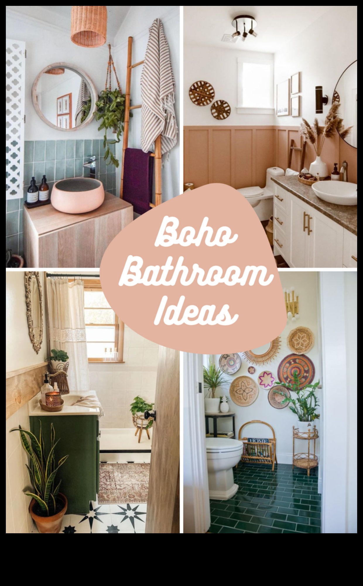 Decor de baie Boho pentru un aspect liber